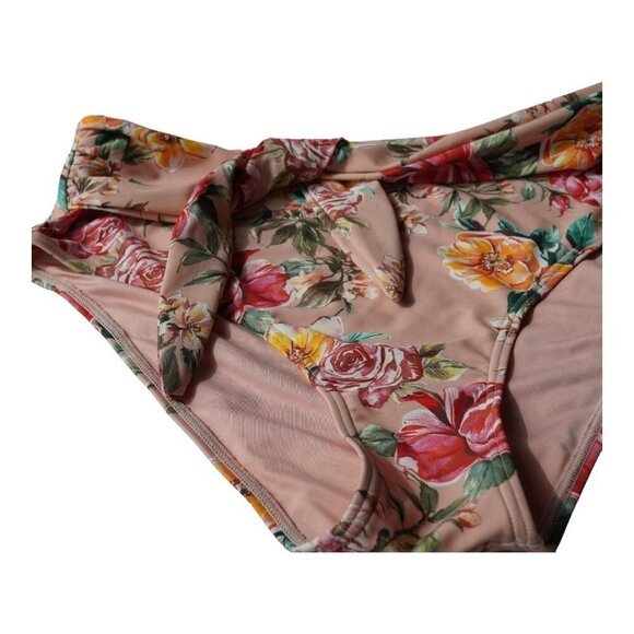 NWT Cupshe Rosy Outlook Molded Push Up Halter Bikini Top and Sash High Waist Bik - Picture 10 of 16